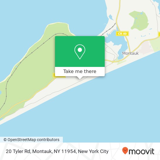 Mapa de 20 Tyler Rd, Montauk, NY 11954