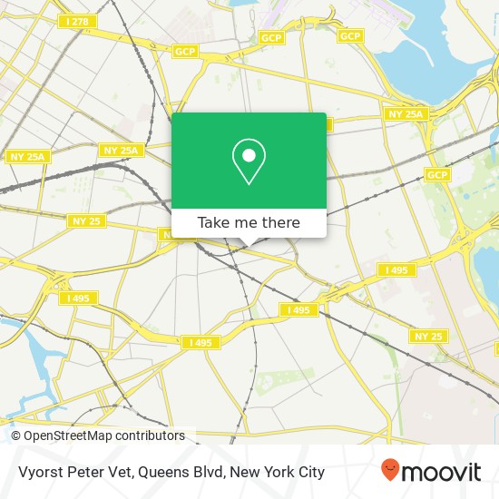 Mapa de Vyorst Peter Vet, Queens Blvd