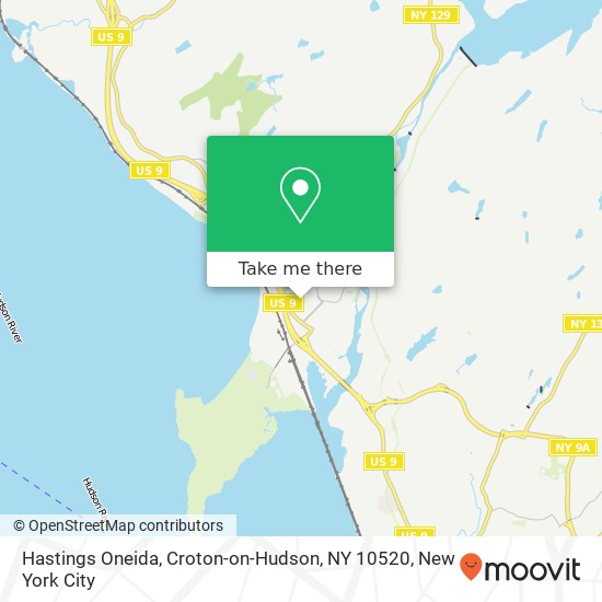 Mapa de Hastings Oneida, Croton-on-Hudson, NY 10520