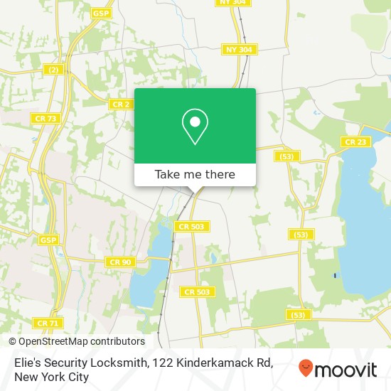 Mapa de Elie's Security Locksmith, 122 Kinderkamack Rd