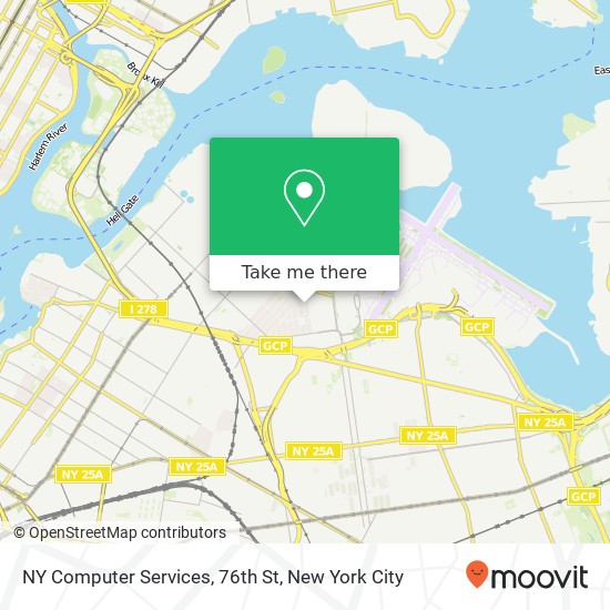 Mapa de NY Computer Services, 76th St