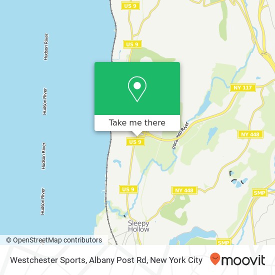 Mapa de Westchester Sports, Albany Post Rd