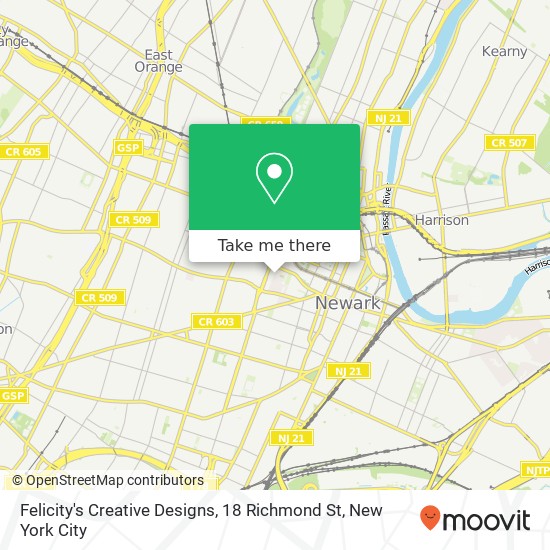 Felicity's Creative Designs, 18 Richmond St map