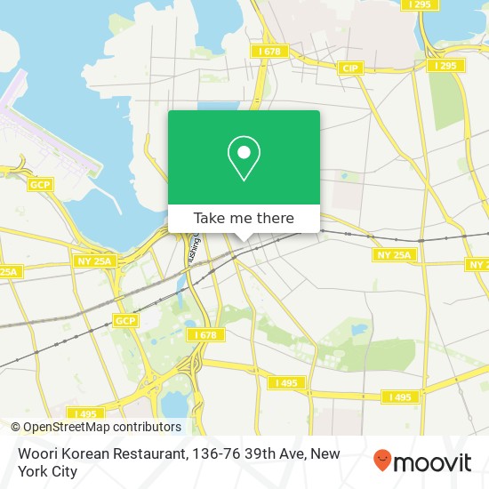 Mapa de Woori Korean Restaurant, 136-76 39th Ave