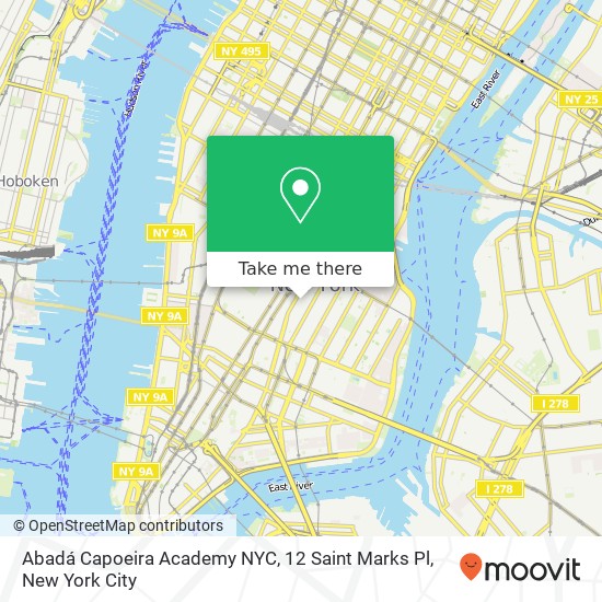 Abadá Capoeira Academy NYC, 12 Saint Marks Pl map