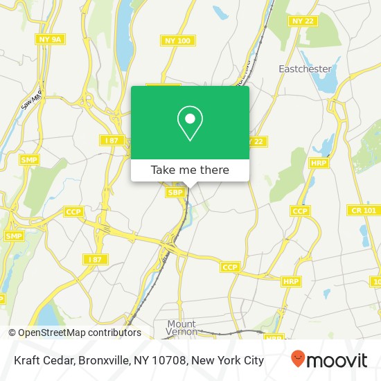 Mapa de Kraft Cedar, Bronxville, NY 10708