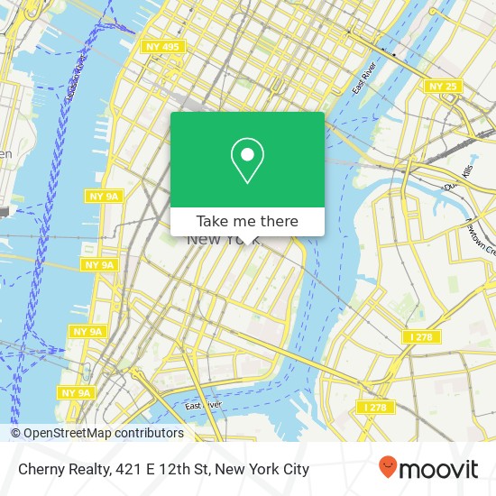 Mapa de Cherny Realty, 421 E 12th St