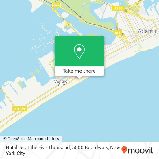 Natalies at the Five Thousand, 5000 Boardwalk map