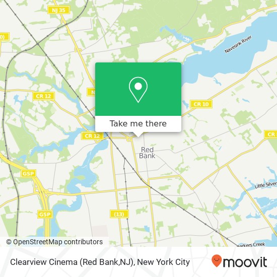 Clearview Cinema (Red Bank,NJ) map