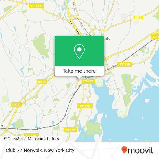 Club 77 Norwalk map