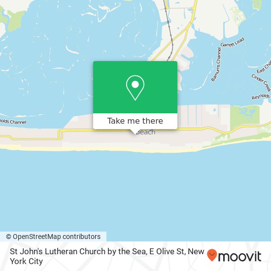 Mapa de St John's Lutheran Church by the Sea, E Olive St