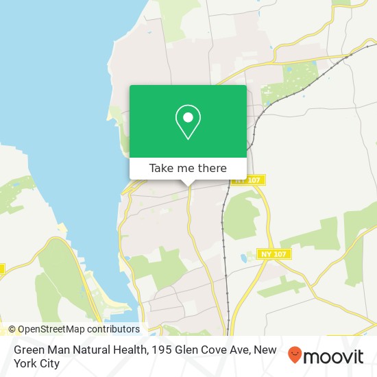 Mapa de Green Man Natural Health, 195 Glen Cove Ave