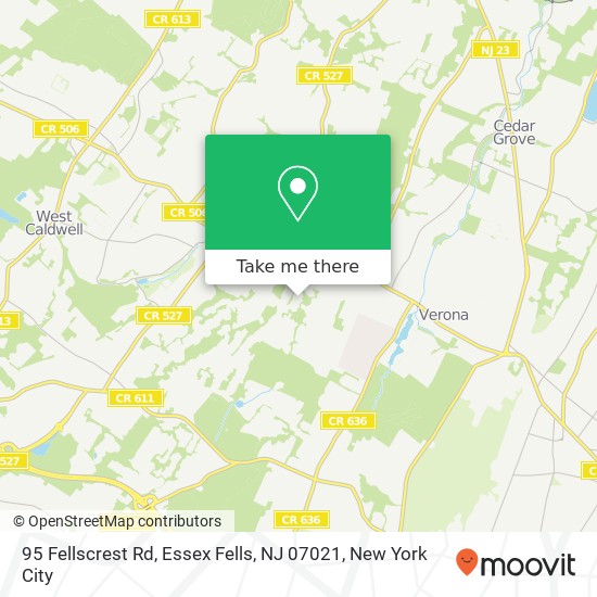 95 Fellscrest Rd, Essex Fells, NJ 07021 map
