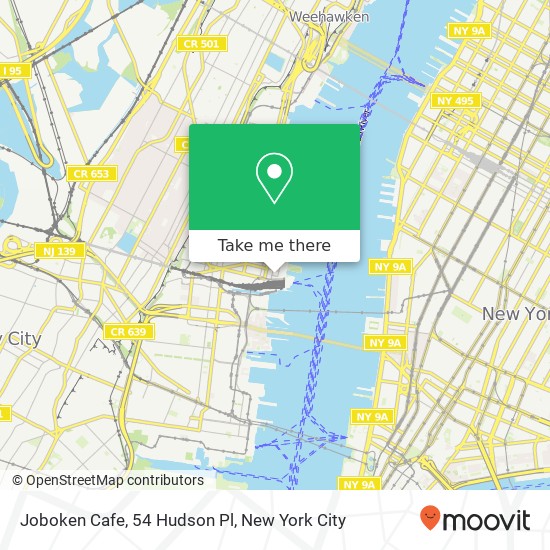 Joboken Cafe, 54 Hudson Pl map