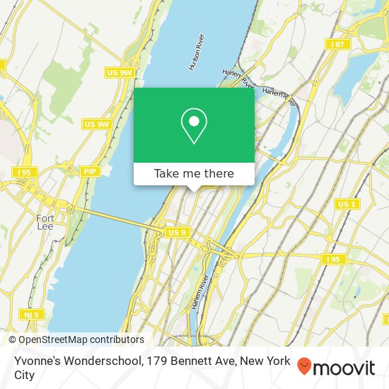 Yvonne's Wonderschool, 179 Bennett Ave map