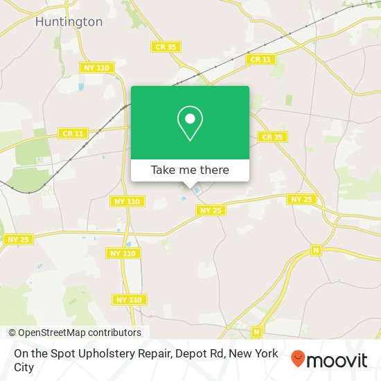 On the Spot Upholstery Repair, Depot Rd map