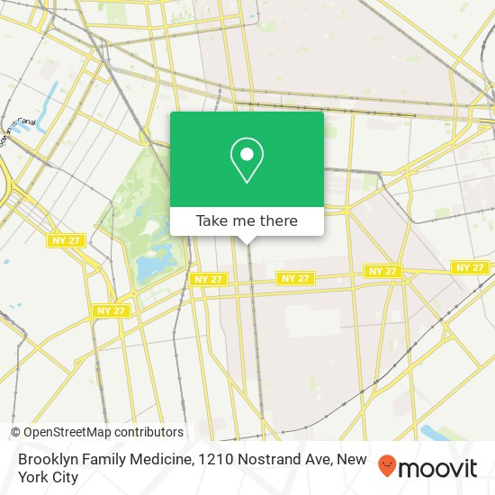 Mapa de Brooklyn Family Medicine, 1210 Nostrand Ave