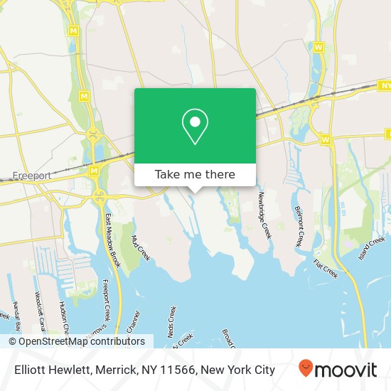 Mapa de Elliott Hewlett, Merrick, NY 11566