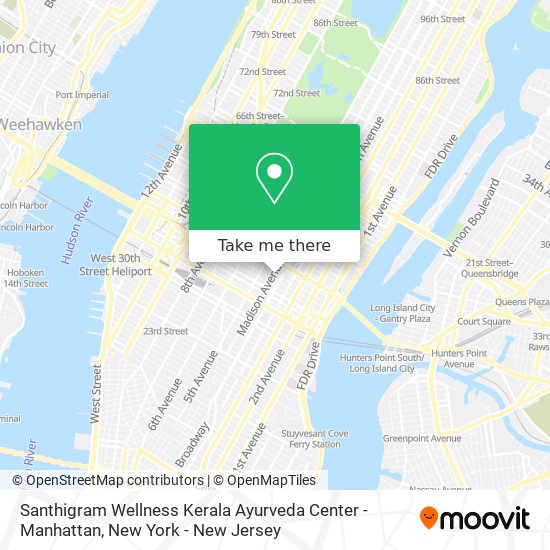 Santhigram Wellness Kerala Ayurveda Center - Manhattan map