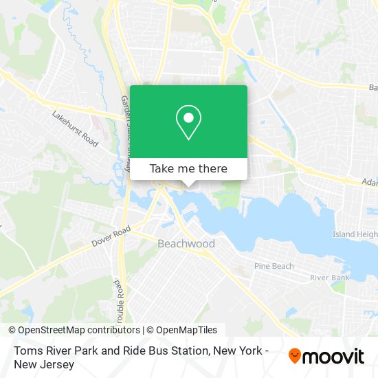 Mapa de Toms River Park and Ride Bus Station