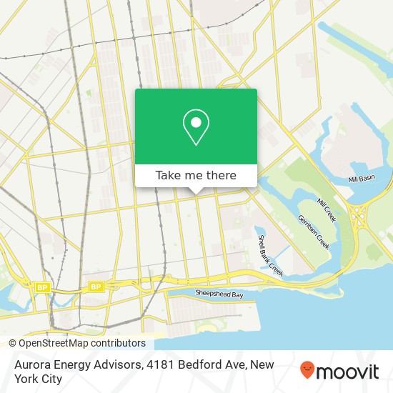 Aurora Energy Advisors, 4181 Bedford Ave map