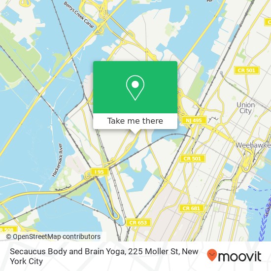 Secaucus Body and Brain Yoga, 225 Moller St map