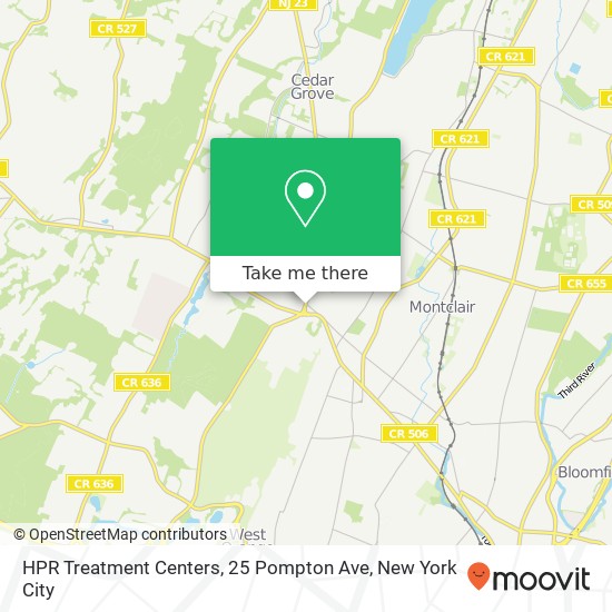 HPR Treatment Centers, 25 Pompton Ave map