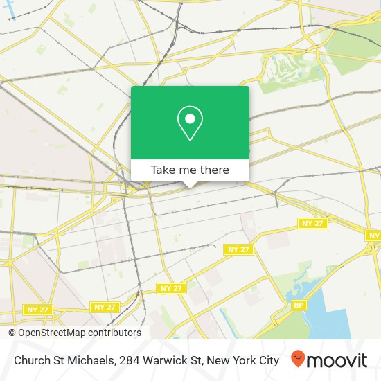 Mapa de Church St Michaels, 284 Warwick St