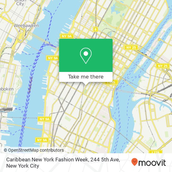 Mapa de Caribbean New York Fashion Week, 244 5th Ave