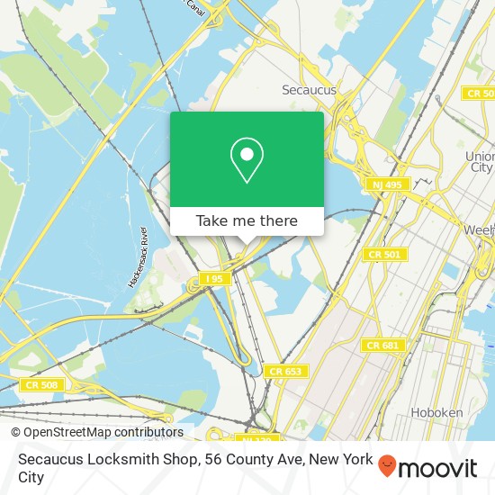 Mapa de Secaucus Locksmith Shop, 56 County Ave