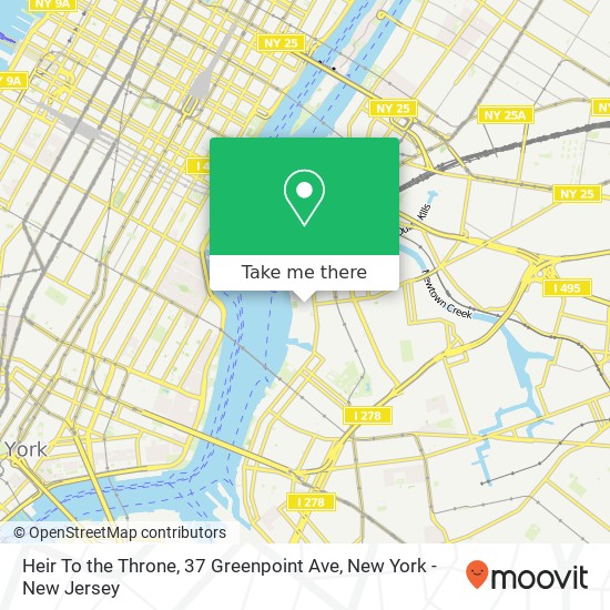 Heir To the Throne, 37 Greenpoint Ave map