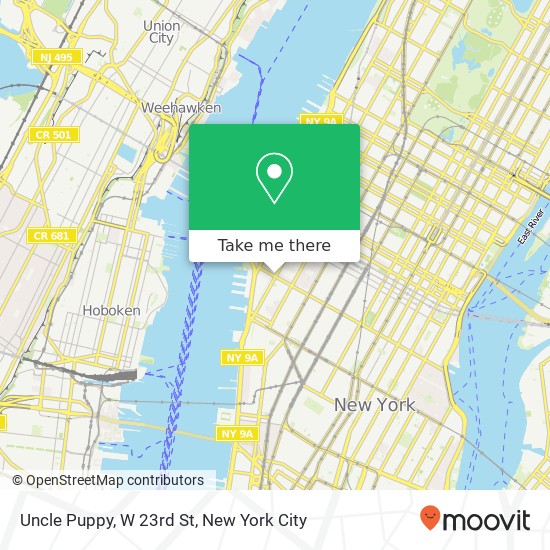 Uncle Puppy, W 23rd St map