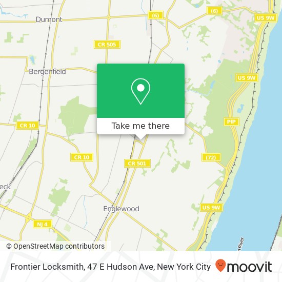 Mapa de Frontier Locksmith, 47 E Hudson Ave