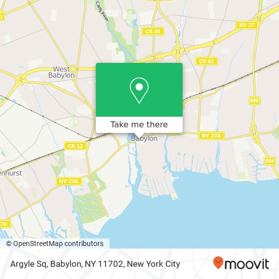 Mapa de Argyle Sq, Babylon, NY 11702