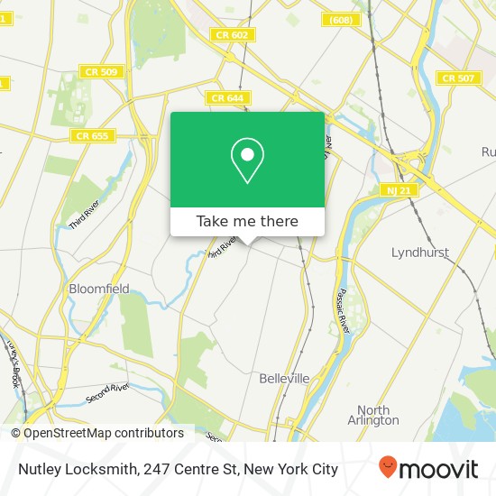 Mapa de Nutley Locksmith, 247 Centre St