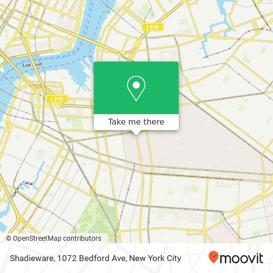 Mapa de Shadieware, 1072 Bedford Ave