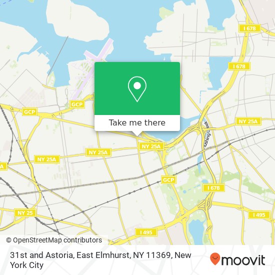 Mapa de 31st and Astoria, East Elmhurst, NY 11369