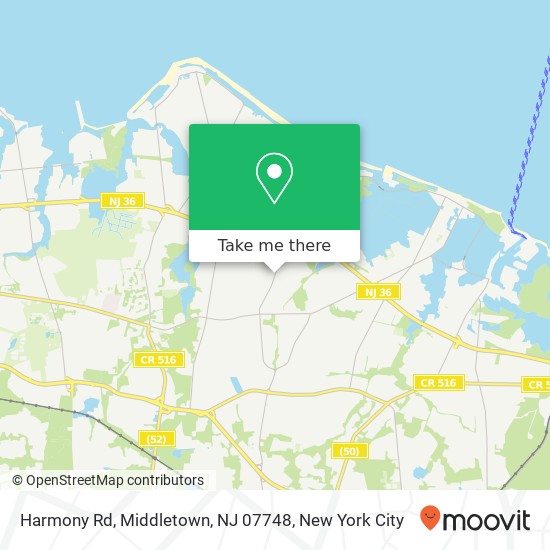 Mapa de Harmony Rd, Middletown, NJ 07748