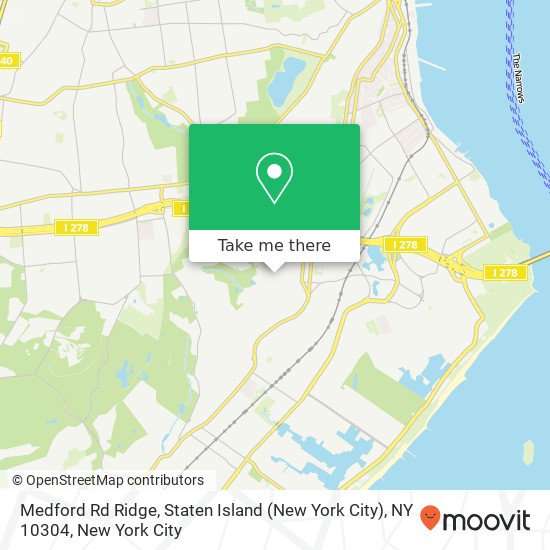 Mapa de Medford Rd Ridge, Staten Island (New York City), NY 10304