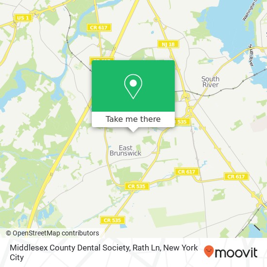 Middlesex County Dental Society, Rath Ln map