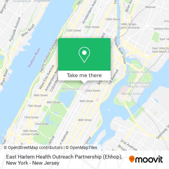 Mapa de East Harlem Health Outreach Partnership (Ehhop)