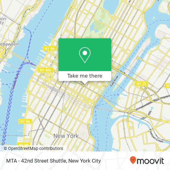 Mapa de MTA - 42nd Street Shuttle