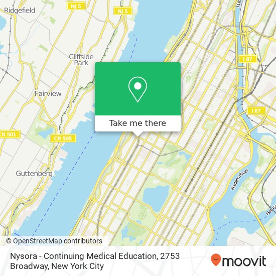Nysora - Continuing Medical Education, 2753 Broadway map