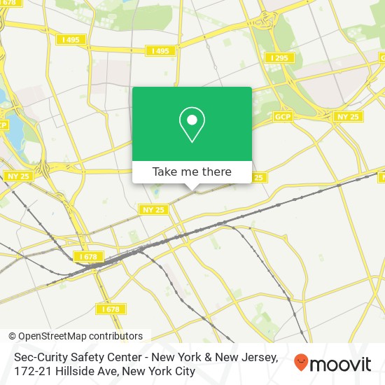 Mapa de Sec-Curity Safety Center - New York & New Jersey, 172-21 Hillside Ave