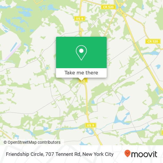 Mapa de Friendship Circle, 707 Tennent Rd