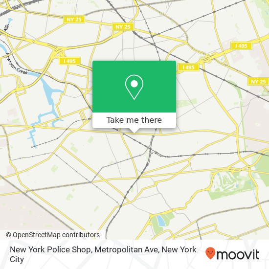 New York Police Shop, Metropolitan Ave map