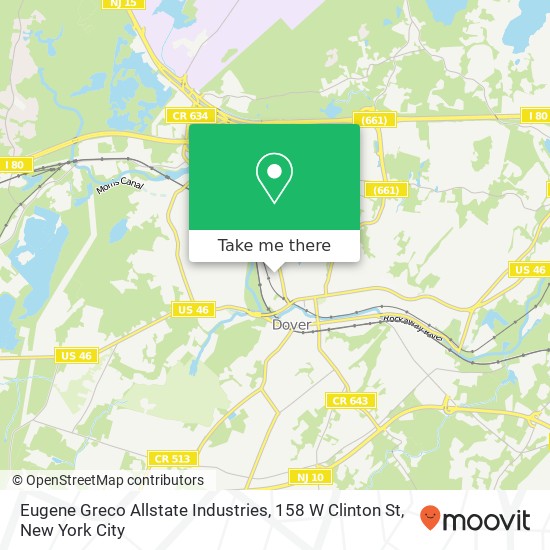 Mapa de Eugene Greco Allstate Industries, 158 W Clinton St