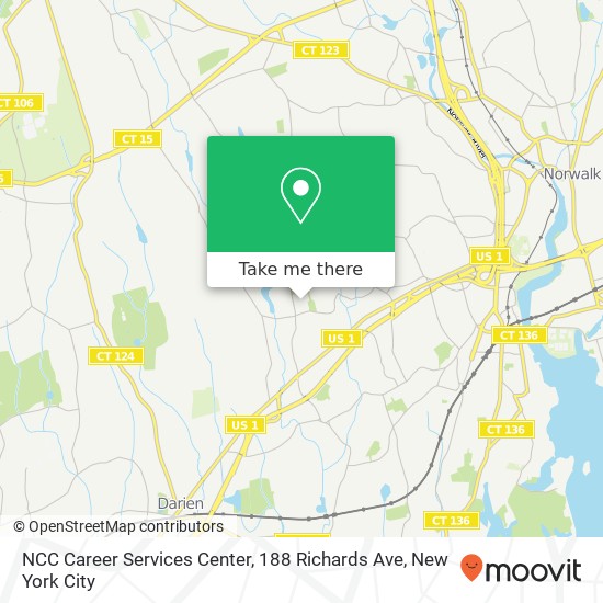 Mapa de NCC Career Services Center, 188 Richards Ave