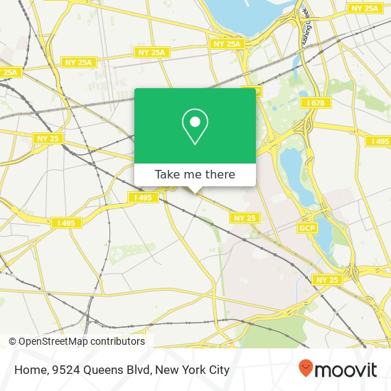 Mapa de Home, 9524 Queens Blvd