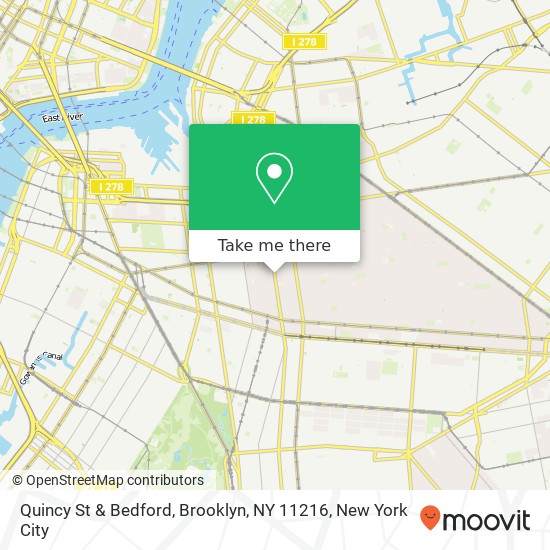 Mapa de Quincy St & Bedford, Brooklyn, NY 11216